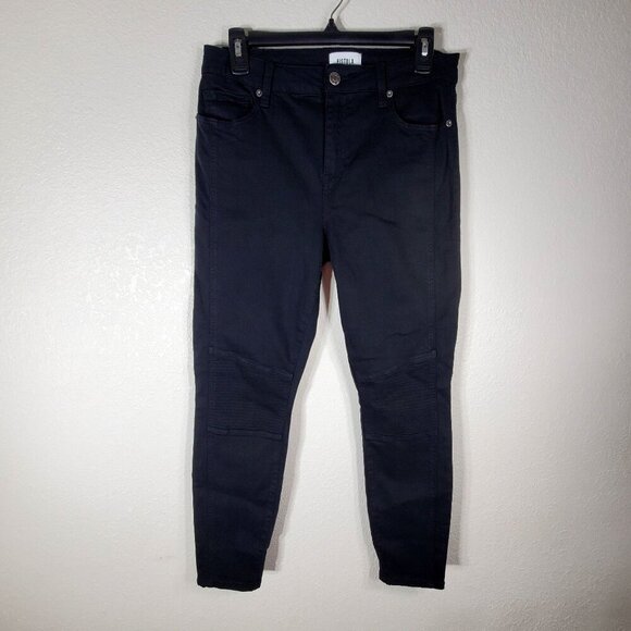 PISTOLA Womens Black Moto Skinny Pants Size 30 Cotton Blend Stretch - Picture 9 of 12